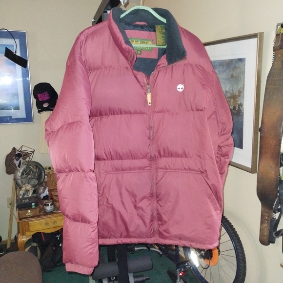 Vintage Embroidered Timberland Winter Down Filled Coat Size 3XL - Picture 1 of 7